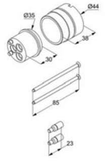 Удлинитель для встраиваемых смесителей Kludi 7666100-00